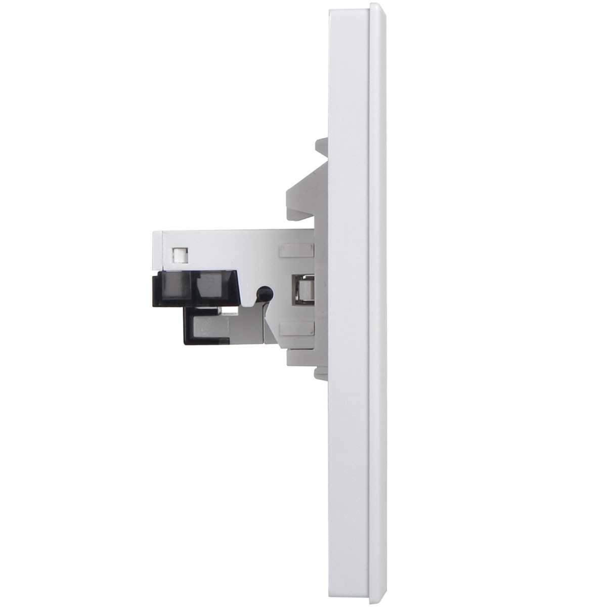 Simon Tel + Cat6 Data Outlet side view