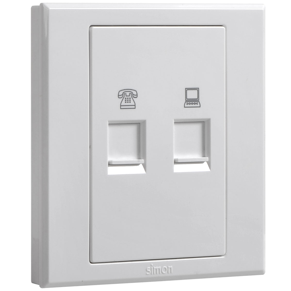 Simon Tel + Cat6 Data socket