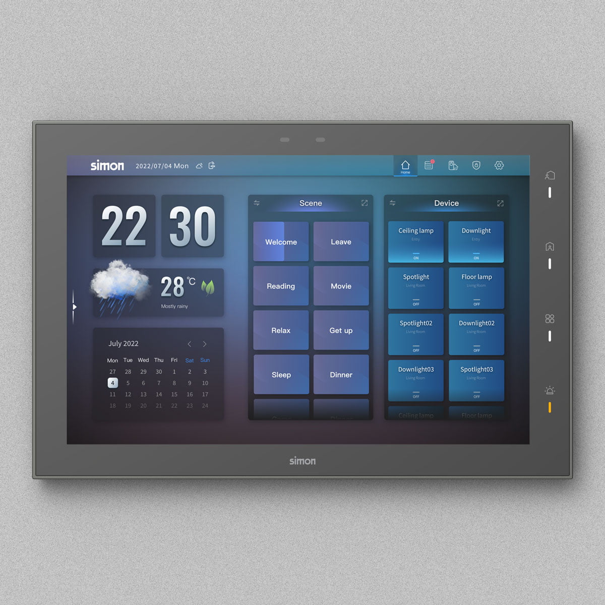 Homepad Smart control for house, 10-inch multi-control panel