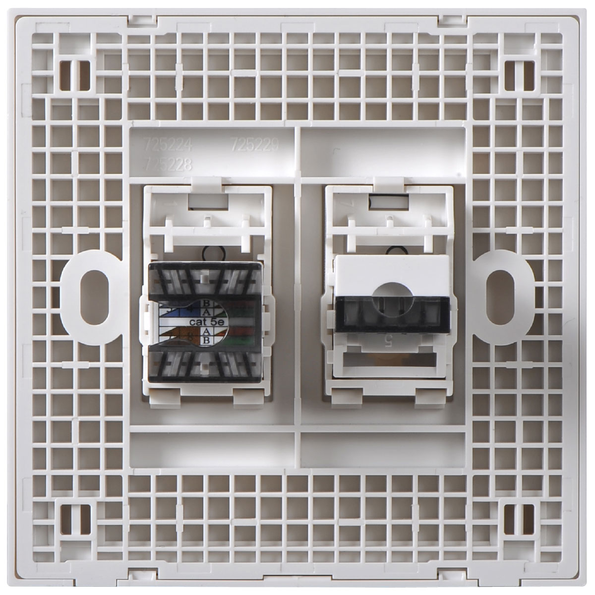 Tel Outlet RJ11/12+ Cat6 Data Outlet RJ45