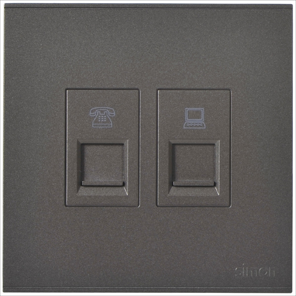 Simon 2G Tel Outlet and Cat6 Data Socket RJ45