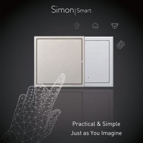 simon smart switches in champagne and white color